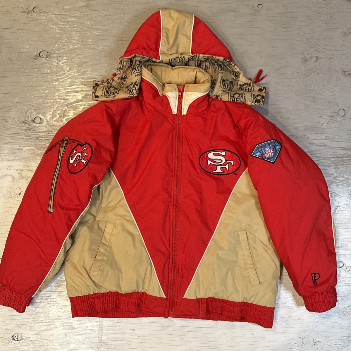 Vintage 90s Pro Player San Francisco 49ers Full Zip Hooded