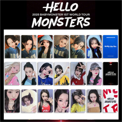 7pcs/Set BABYMONSTER WORLD TOUR HELLO MONSTERS Photo Cards Self