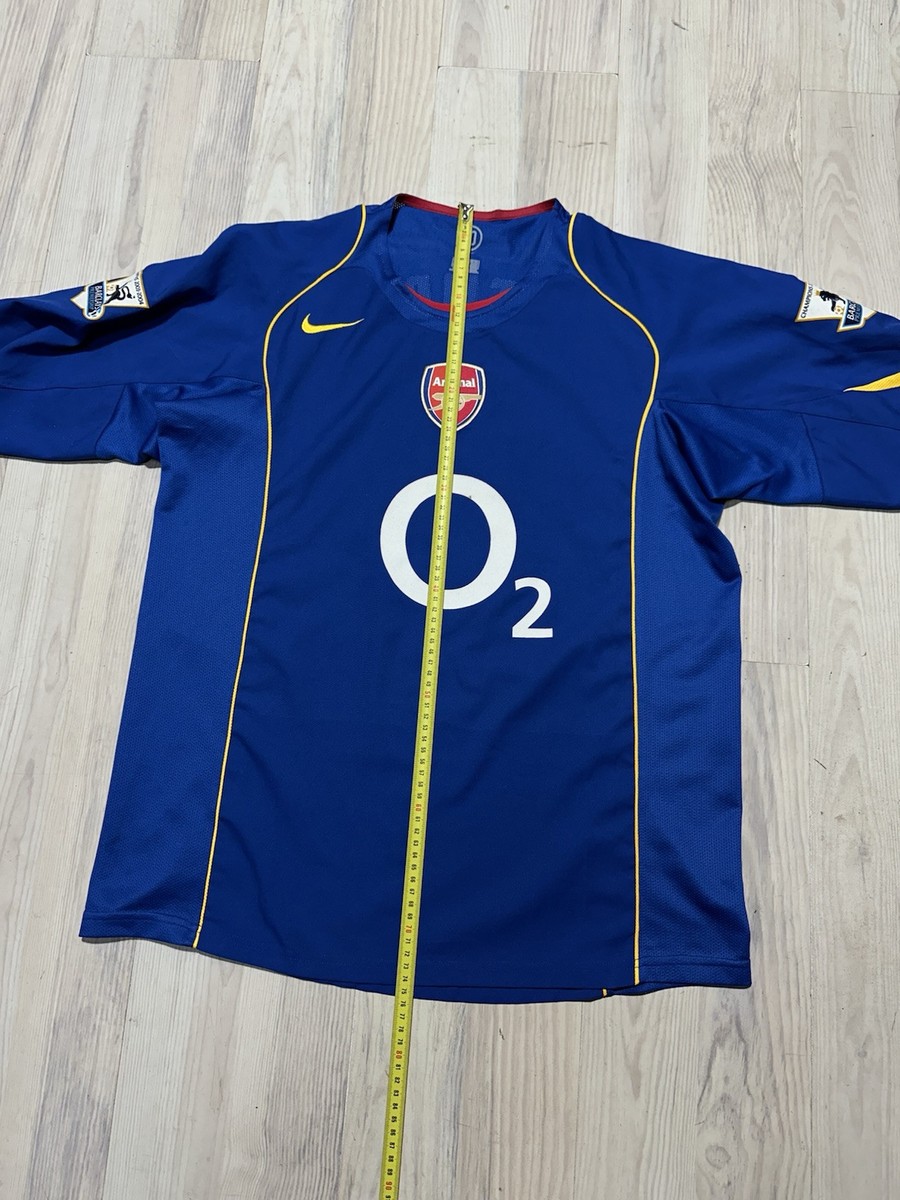 Thierry Henry #14 Vtg Nike Arsenal O2 2004-2005 Away Jersey