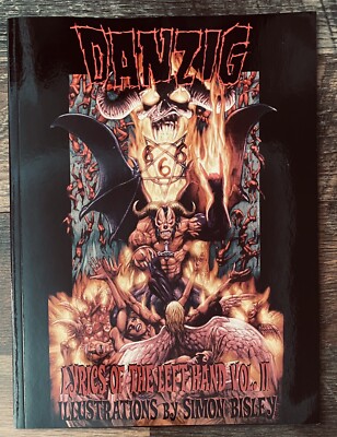 DANZIG *SIGNED* HIDDEN LYRICS OF THE LEFT HAND VOL. 2 BOOK RARE