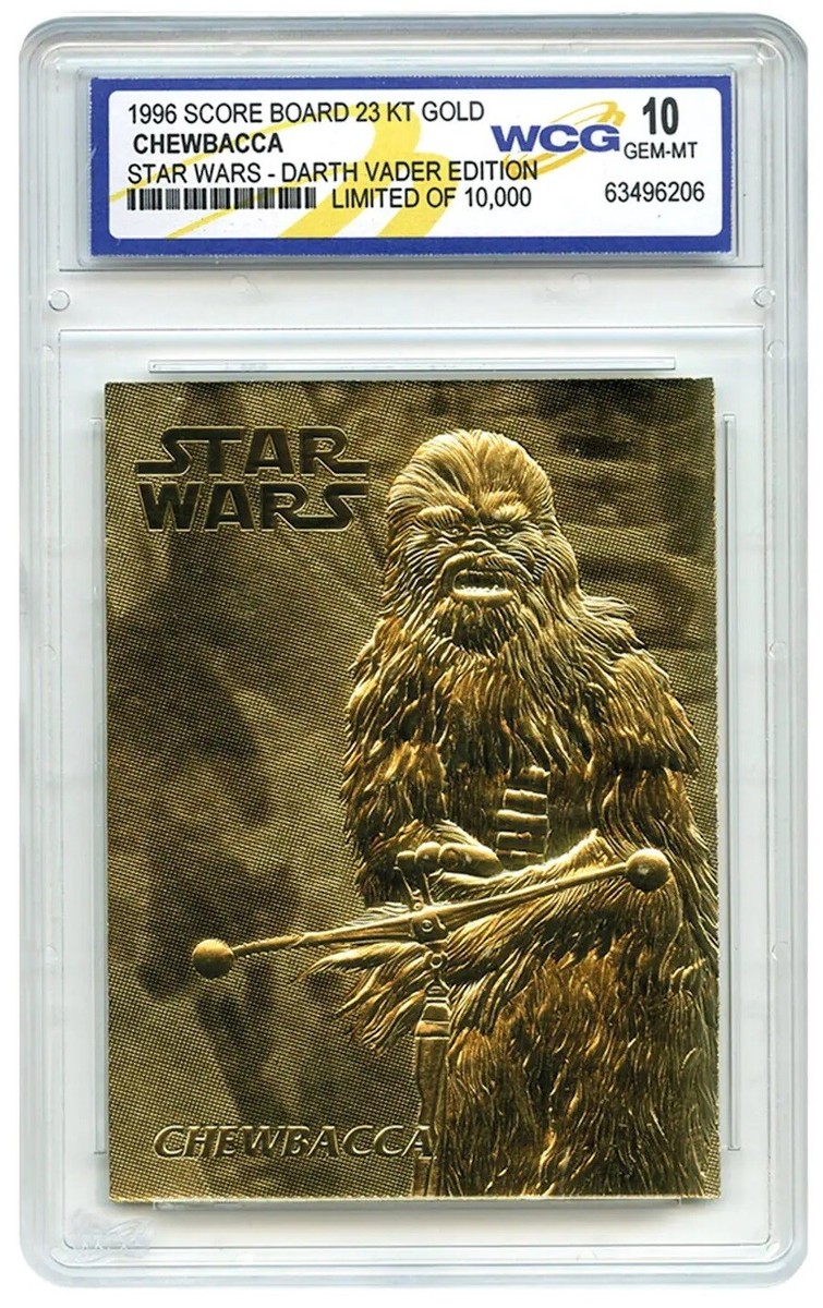 Star Wars Chewbacca 23KT Gold Darth Vader Limited Edition Card~NEW