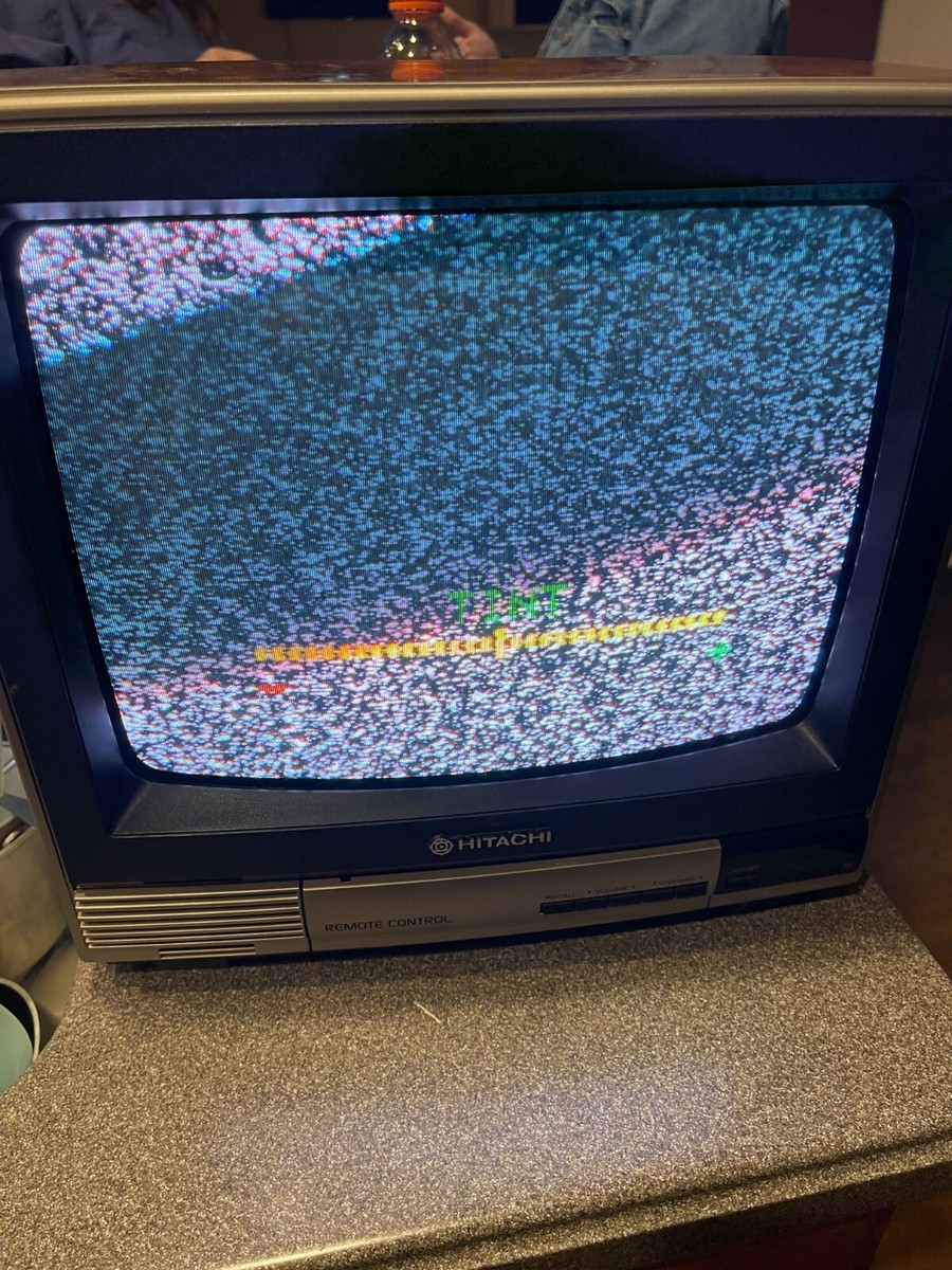 14 inch Hitachi Vintage Wood grain TV For video game Gamers | eBay