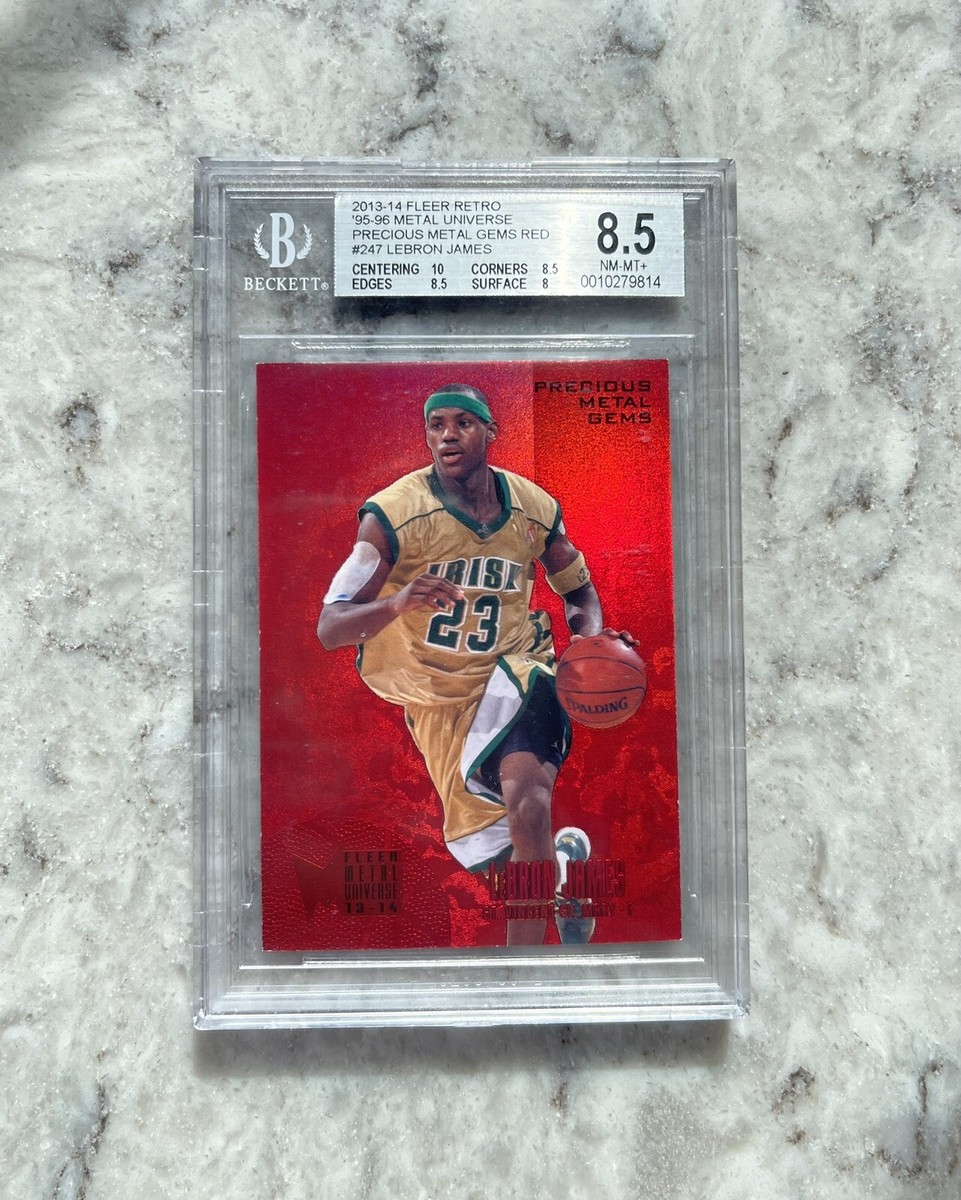 2013 Fleer Retro '95 Metal PMG Red LeBron James /150 #247 BGS 8.5