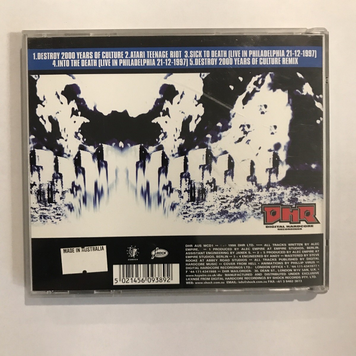 Atari Teenage Riot – Destroy 2000 Years Of Culture E.P. CD 1998