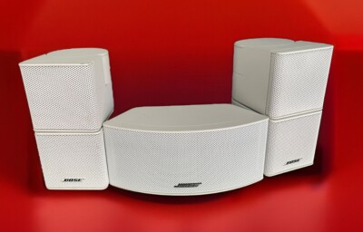 3 Bose Jewel Cube Speakers Only White With Horizontal 100% Working