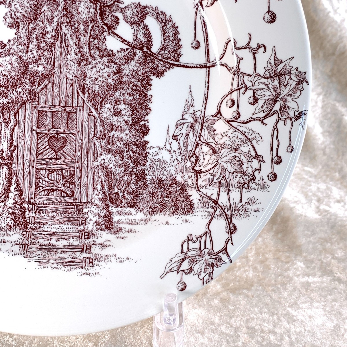 Vintage Hermes Dessert Plate LES MAISONS ENCHANTEES #5 & #6