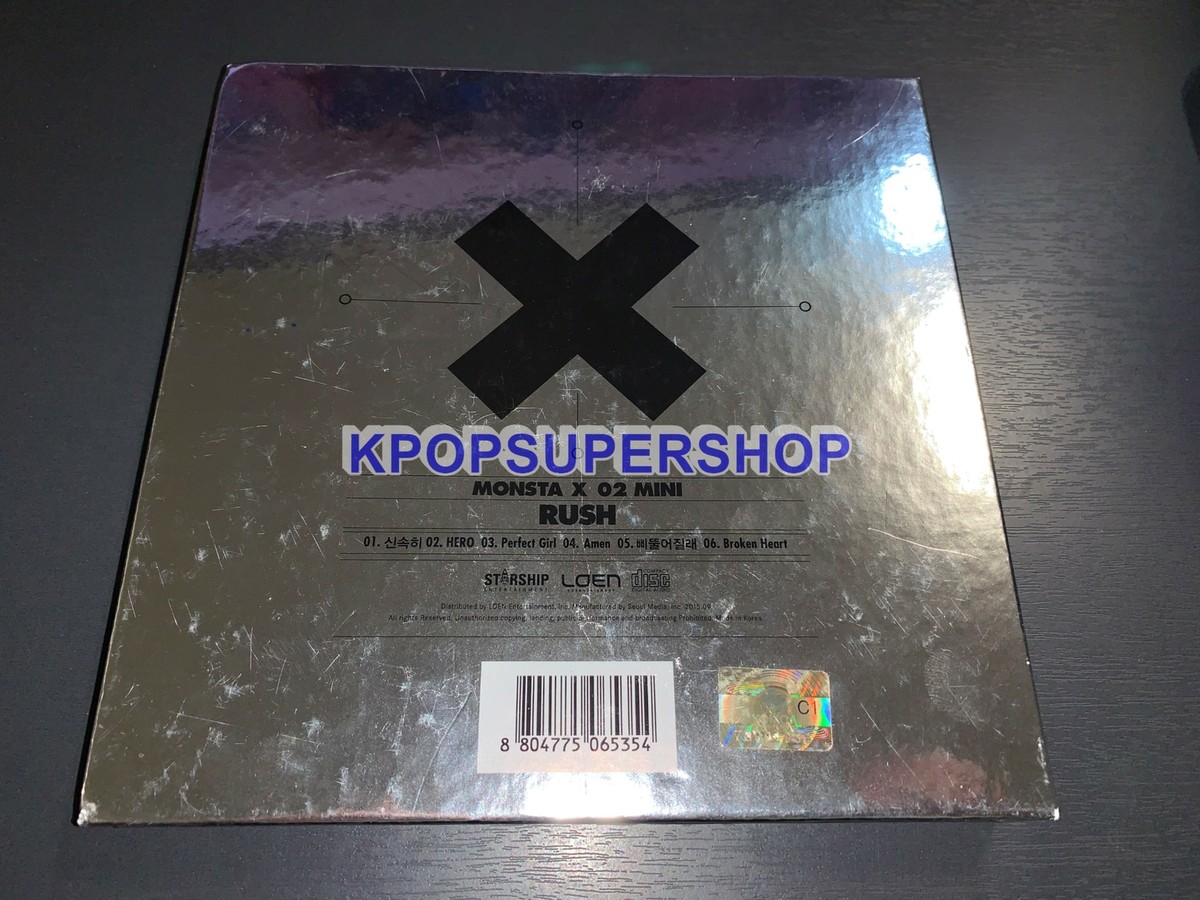 Monsta X 2nd Mini Album Rush Autographed Signed CD Great Minhyuk