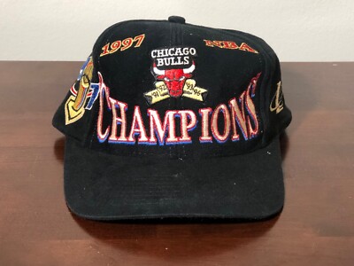 Vintage 1997 NBA Chicago Bulls Championship Logo Athletic Black