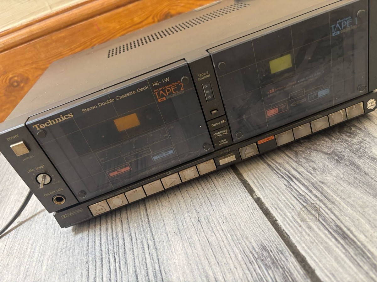 Technics RS-1W Stereo Double Cassette Deck - Vintage Tape Player