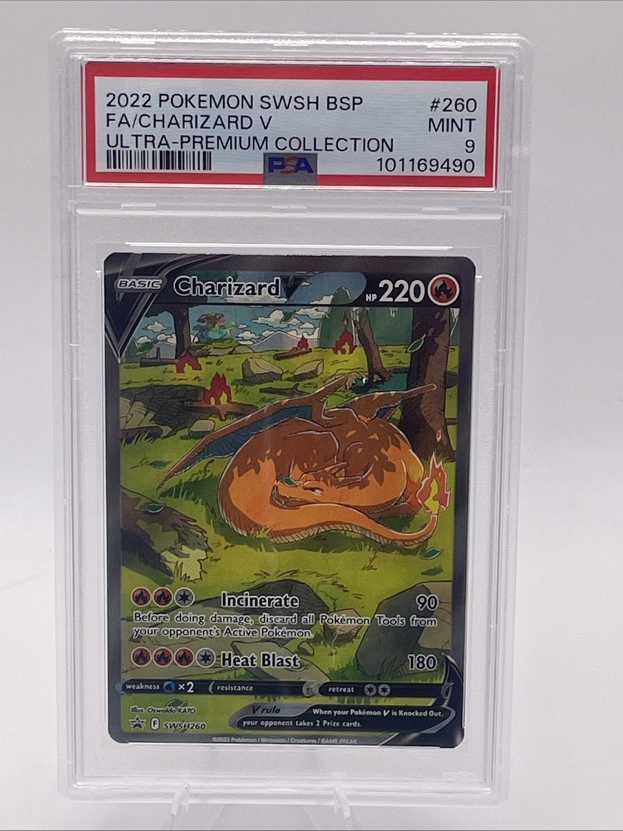 PSA 9 Charizard V SWSH260 Promo Ultra Premium Collection Pokemon