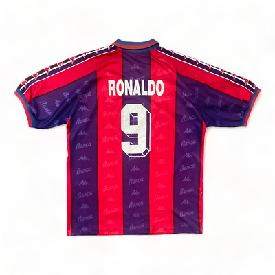 1995-97 Barcelona Ronaldo #9 Football Shirt Vintage Rare Jersey