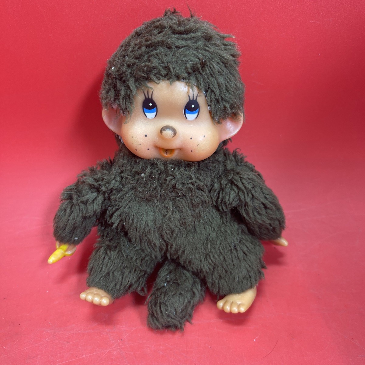 Vintage Monchhichi Sekiguchi Original Monkey W/ Banana Plush