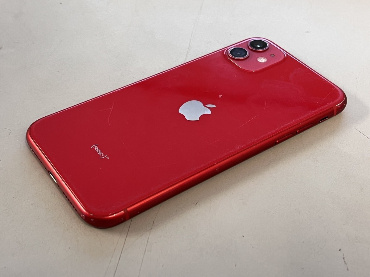 iPhone 11 64GB Red (Cricket) BAD LCD - Clean IMEI/ESN - For Parts