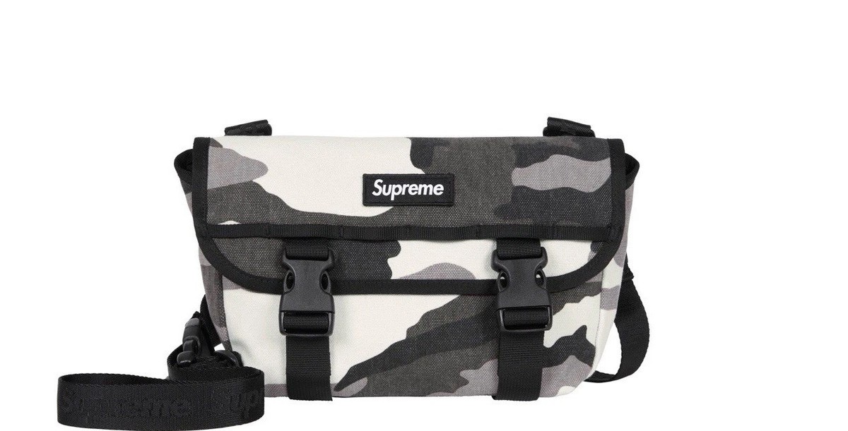 Supreme Mini Messenger Bag in Snow Camo SS25 Water resistant