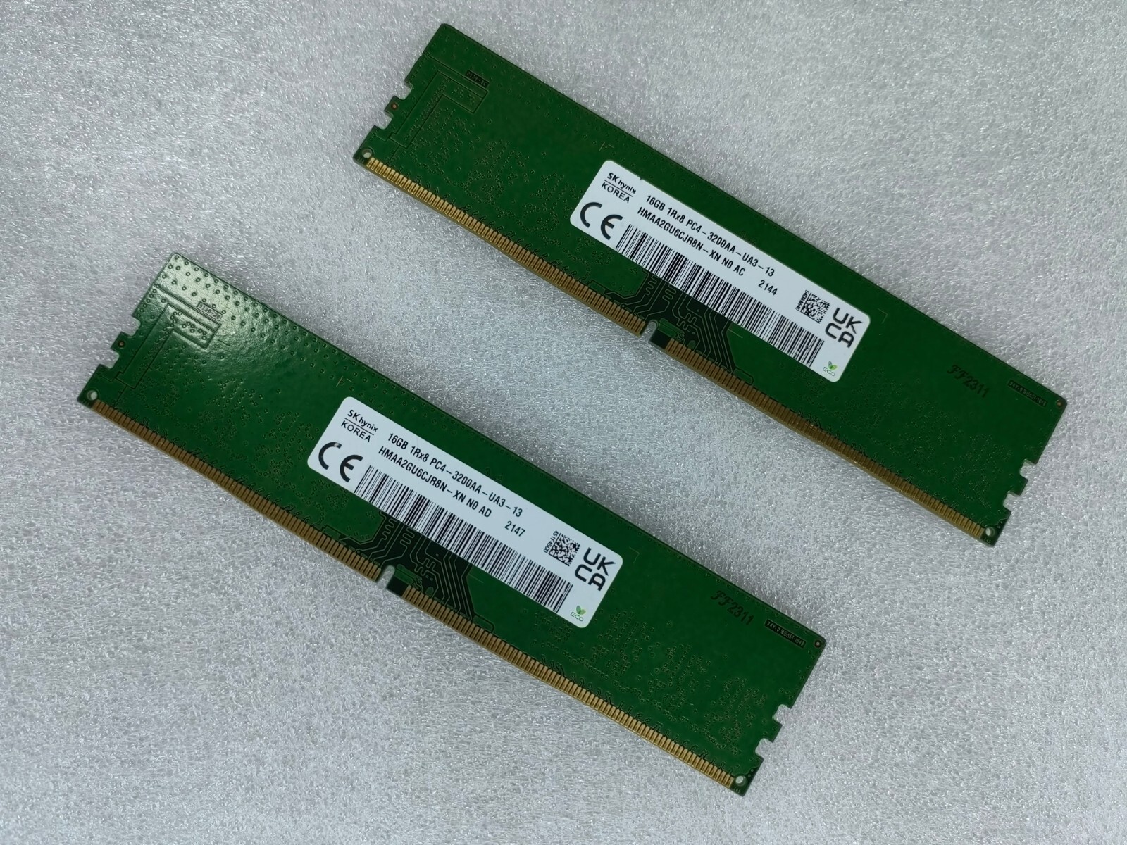 SK Hynix 2 x 16GB DDR4 3200MHz Desktop DIMM RAM Hyundai PC4-25600
