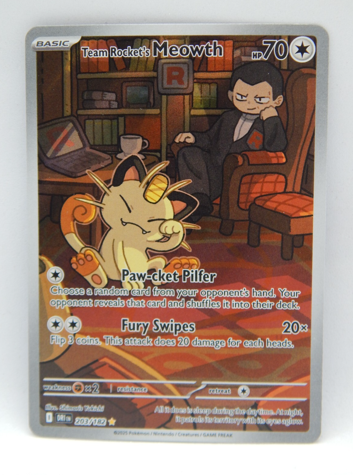 2025 Pokemon Destined Rivals 203/182 - TEAM ROCKET'S MEOWTH | eBay