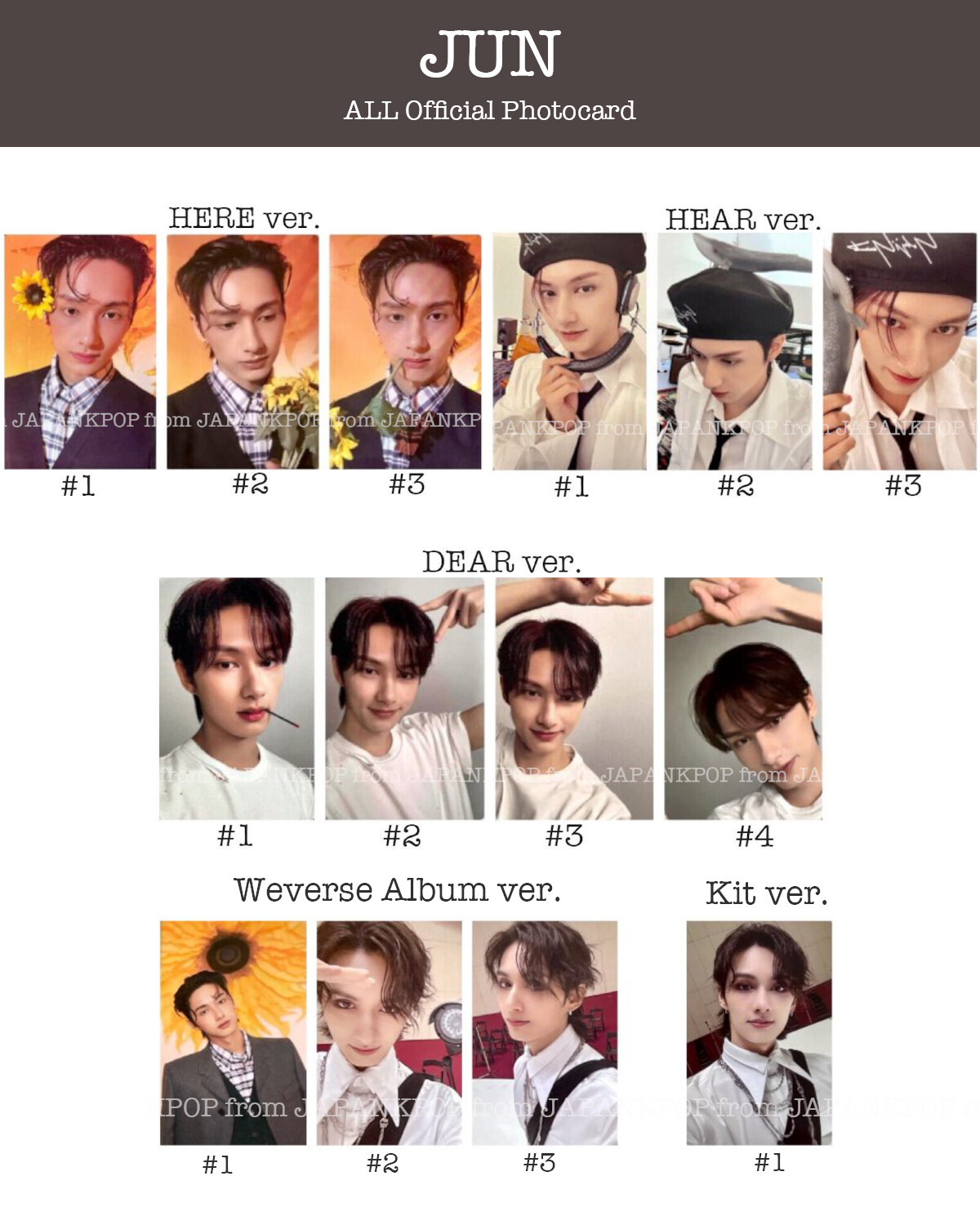 JUN SEVENTEEN 17 IS RIGHT HERE HEAR DEAR Official Photocard Album