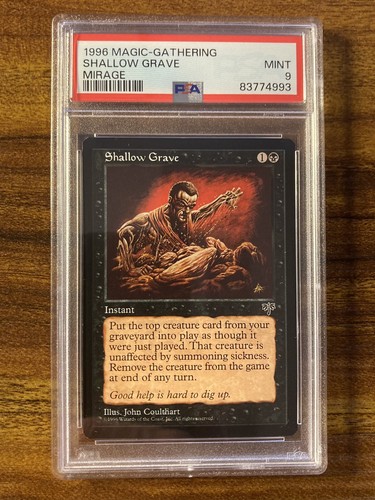 MTG✨SHALLOW GRAVE✨Mirage PSA 9 MINT RARE Instant RESERVE LIST