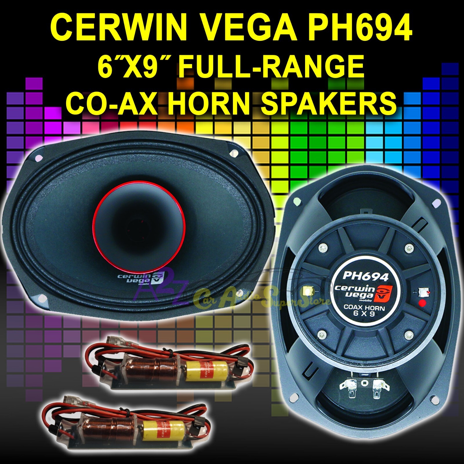 CERWIN VEGA PH694 6″ X 9″ 320W MAX / 160W RMS CAR AUDIO COAXIAL