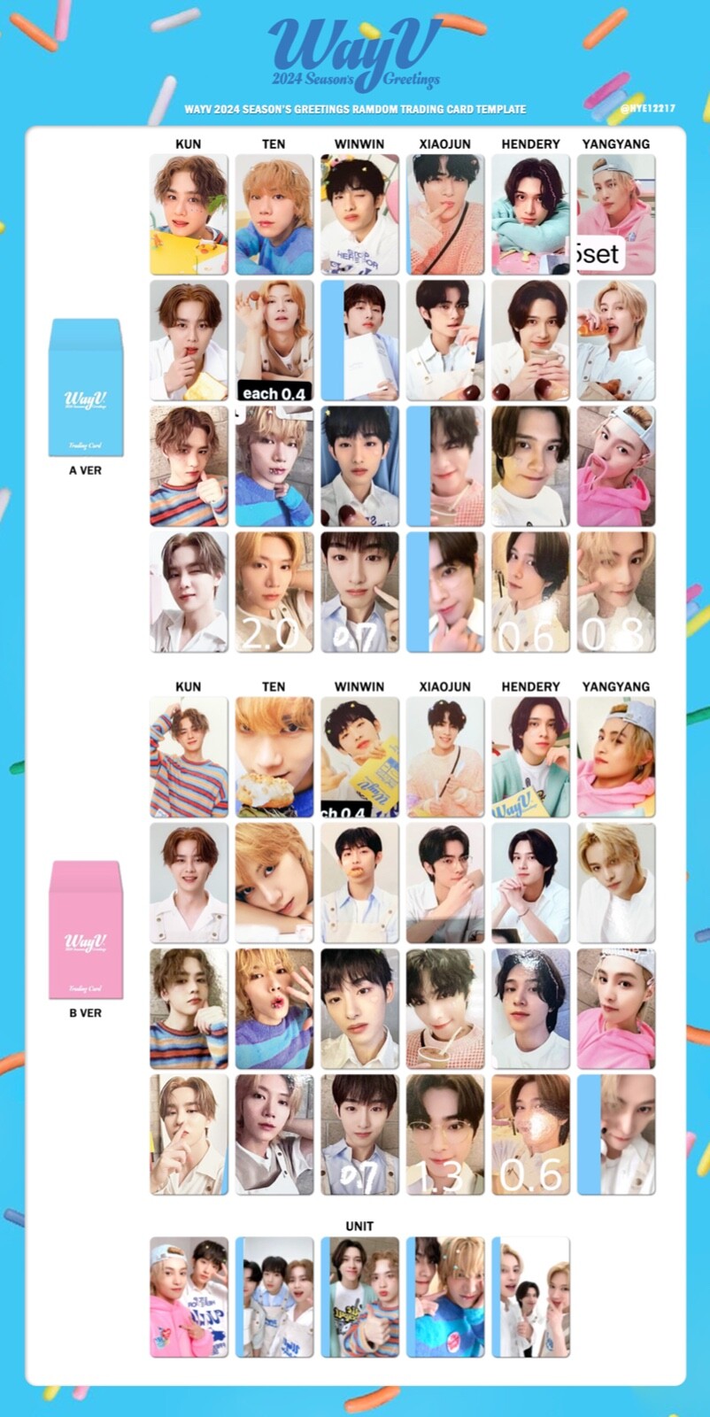 NCT WAYV - 威神V SEASON'S GREETING 2024 MD RANDOM TRADING CARD