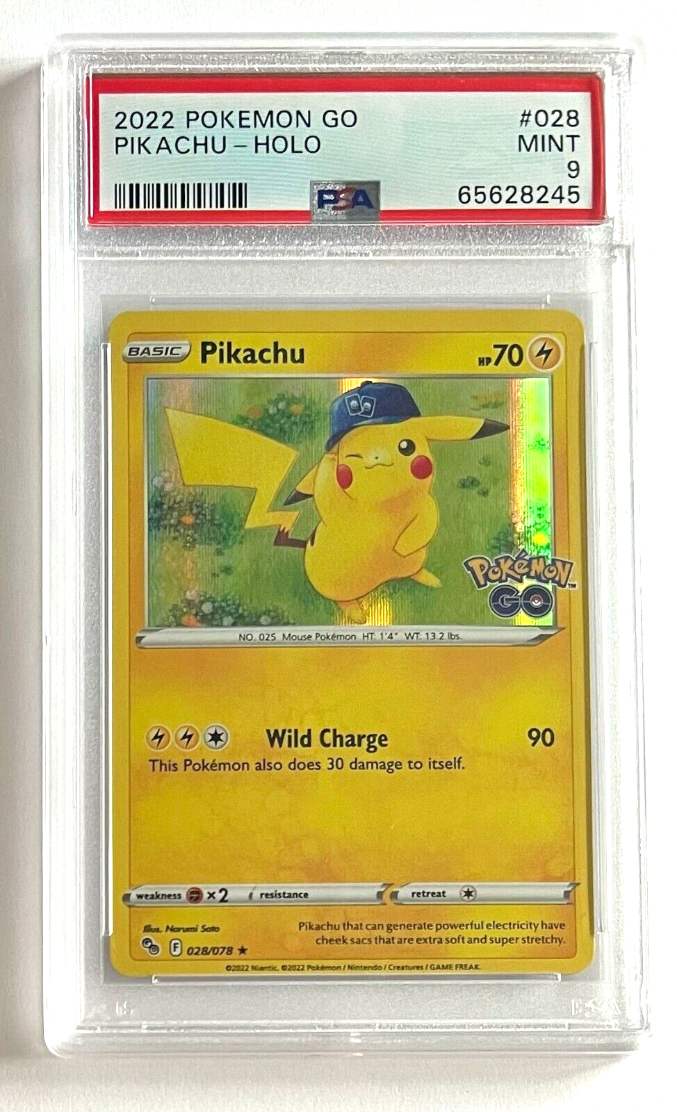 2022 Pokemon Go Holo Pikachu #28 PSA 9 Mint | eBay