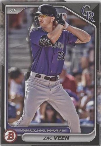 2021 Bowman Chrome Zac Veen Summer Camp Auto Refractor 61/100