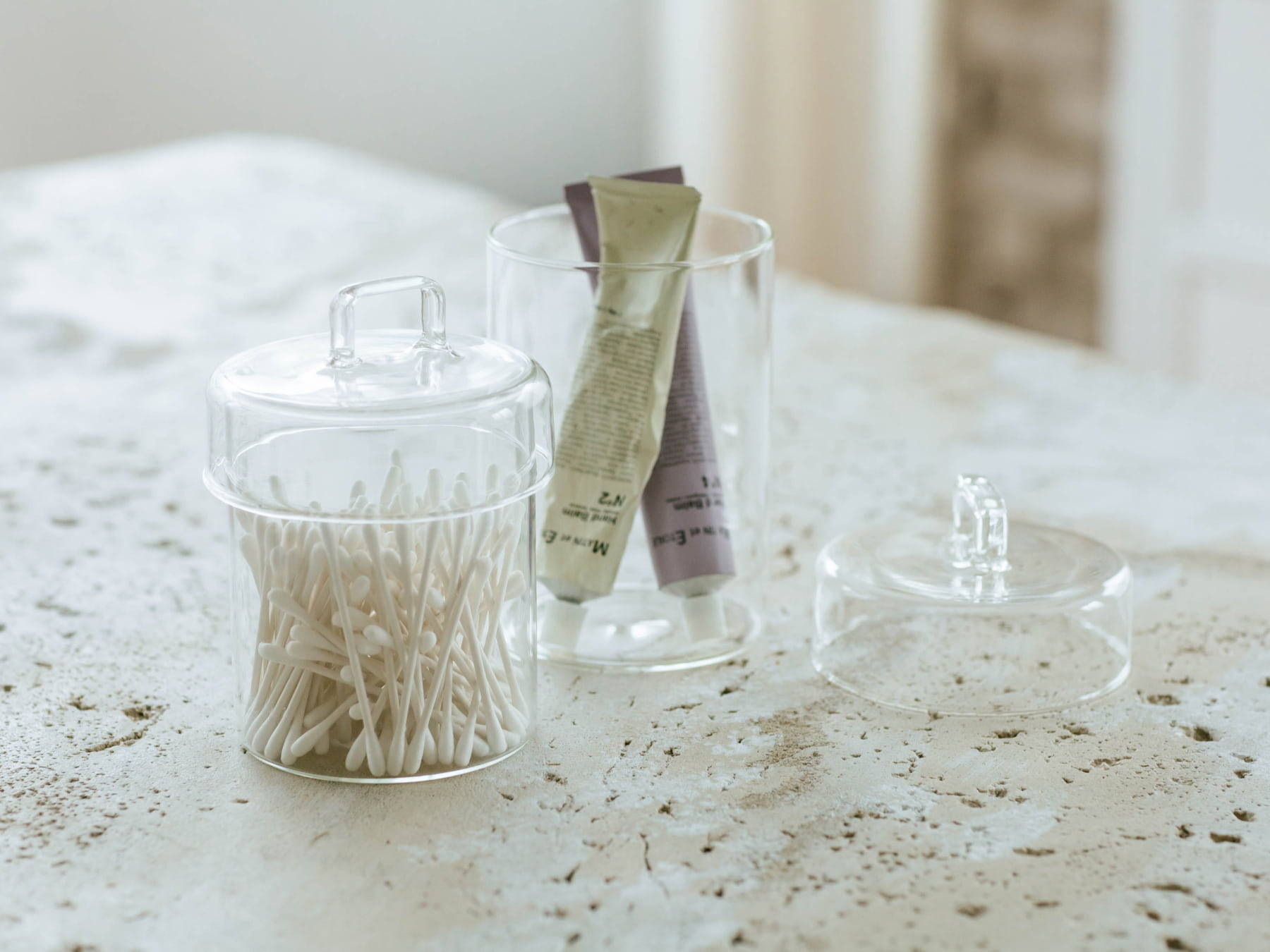 F☆ キツネ　の　ガラス　小物入れ　キャニスター