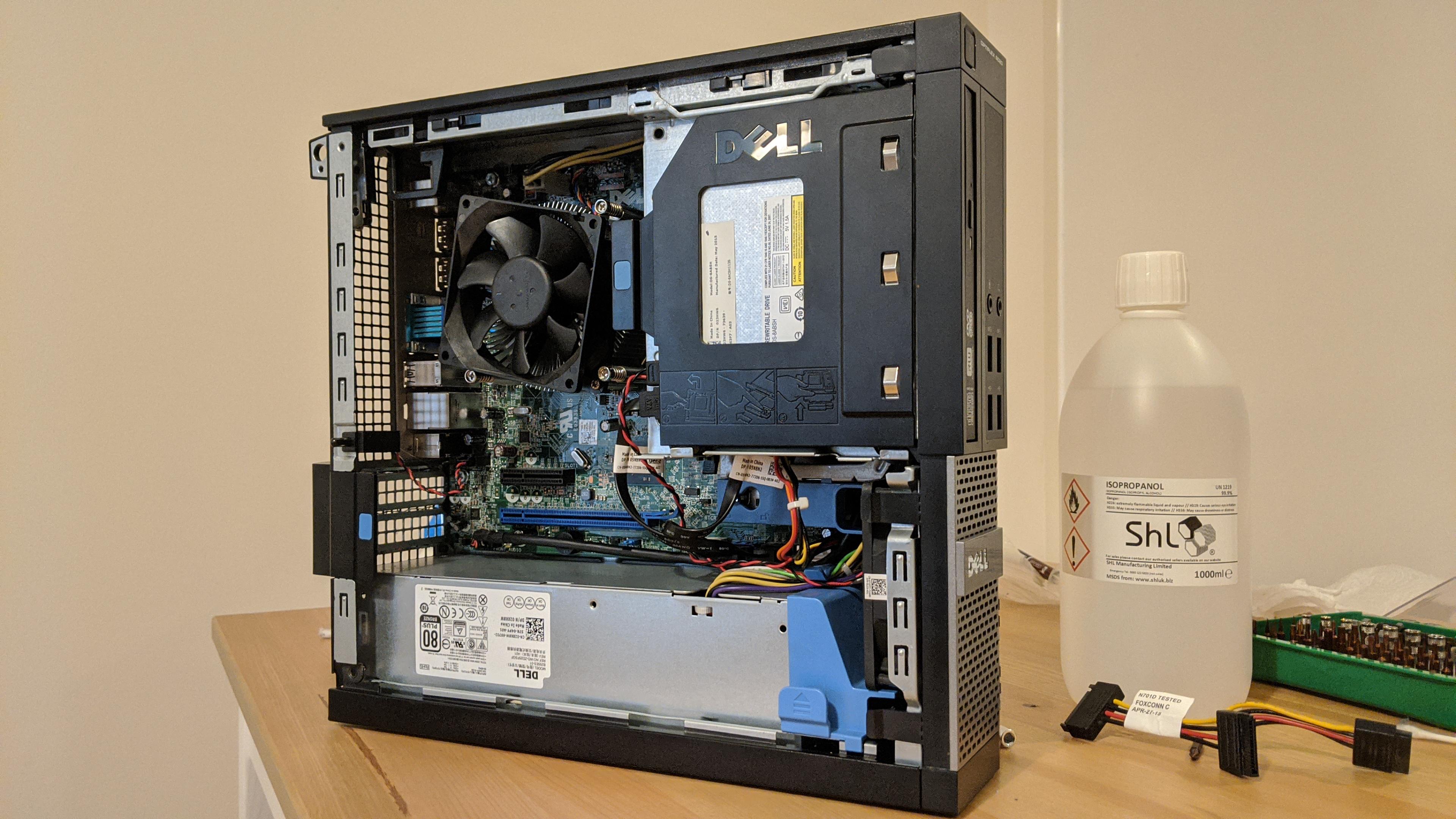 Dell Optiplex 9020、全部綺麗にして、gt1030とメディアセンターとして