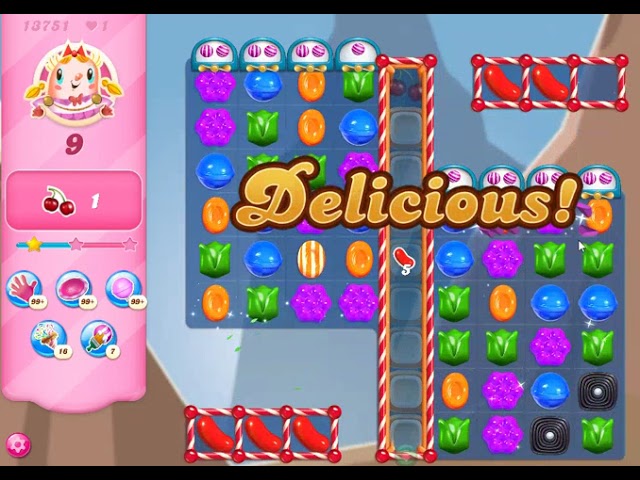 Candy Crush Saga Level 13751 No boosters - YouTube