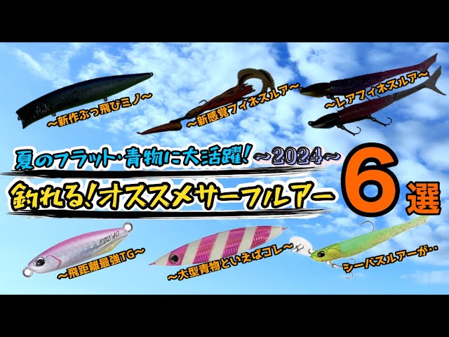 こりゃ釣れるわ】2024夏のサーフ青物・フラットに効くルアー達の紹介