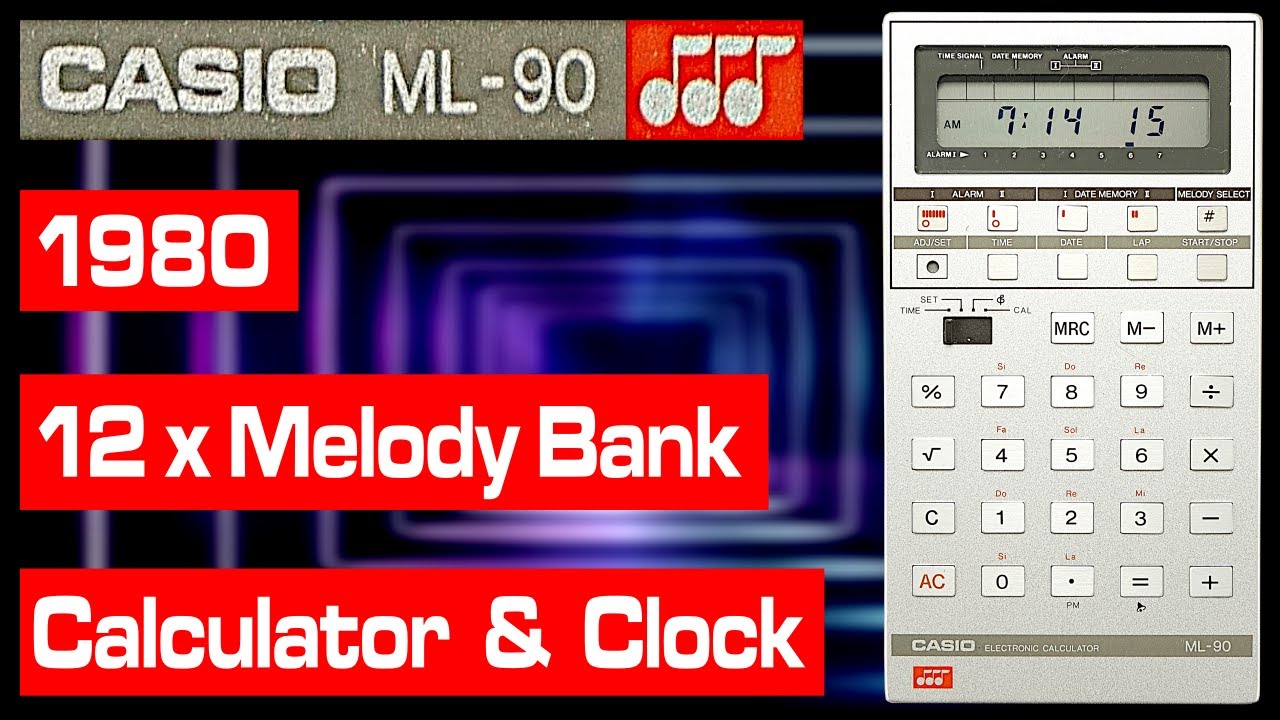 5 of 7) Casio ML-90 Clock, Calendar & 12 x Melody: Crazy Casio