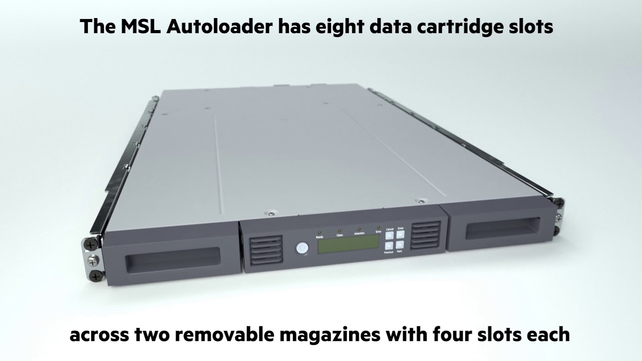 HPE StoreEver 1/8 Autoloader Tape Library Overview - YouTube