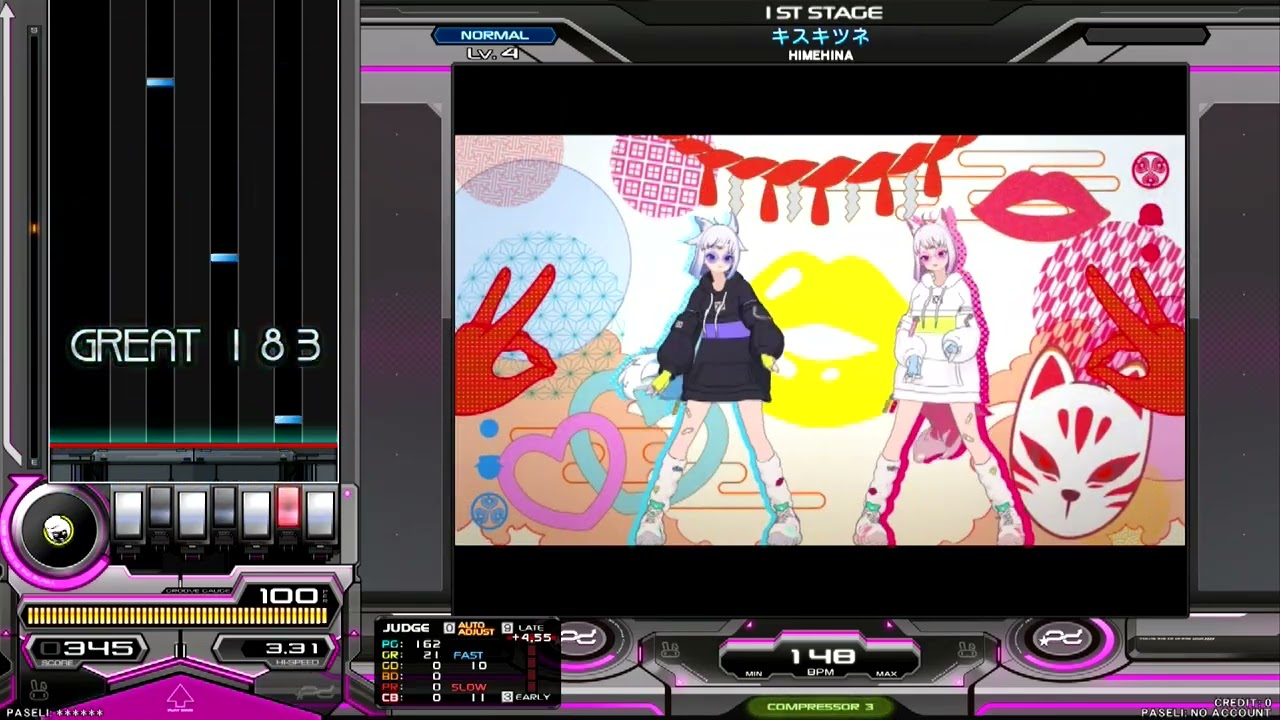 beatmania IIDX 32 Pinky Crush - キスキツネ (SP NORMAL) - YouTube