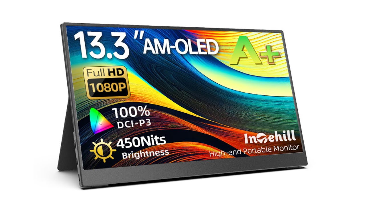 Intehill 13.3inch OLED FHD Portable Monitor F13NA - YouTube