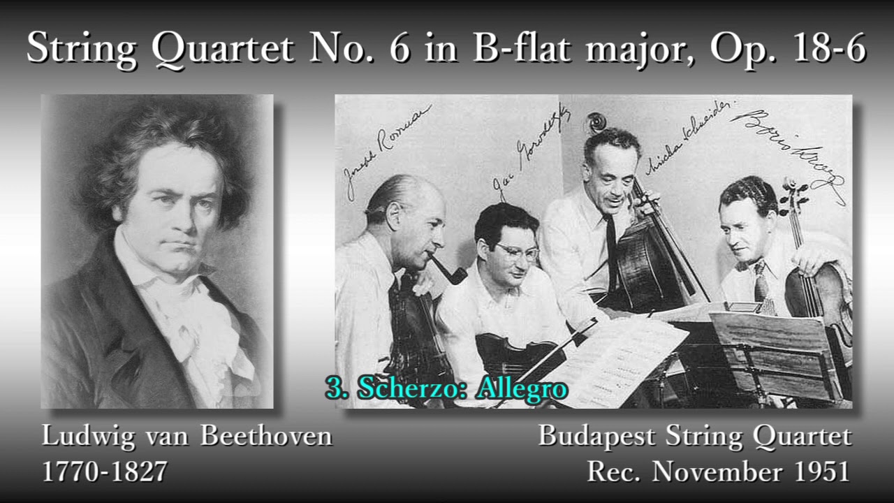 Beethoven: String Quartet No. 6, BudapestSQ (1951) ベートーヴェン