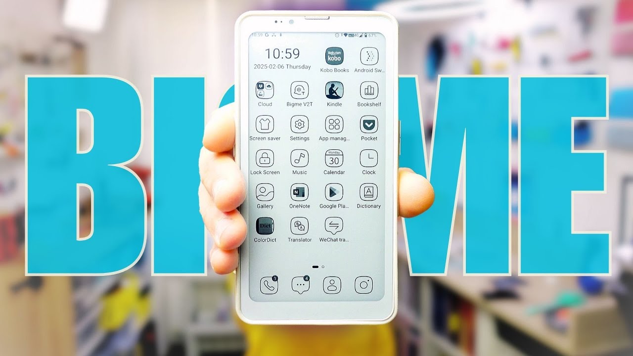 Bigme ePaper Smartphone Hibreak Pro with Android 14 OS-Black and