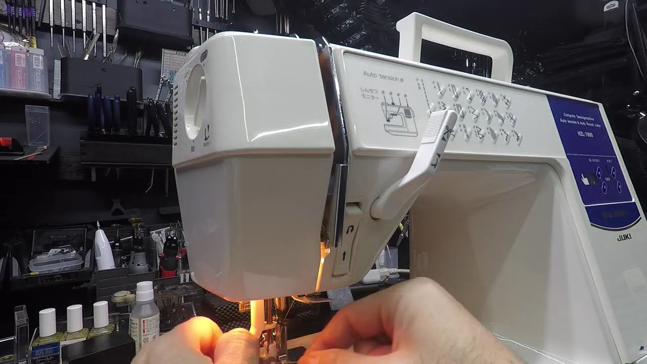 JUKI HZL-7800 ミシン修理専門店視点の糸通しおさらい - YouTube
