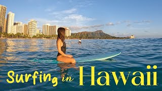 2025 Hawaii] Surfing in clear Waikiki 🌞 was amazing~♡ - YouTube
