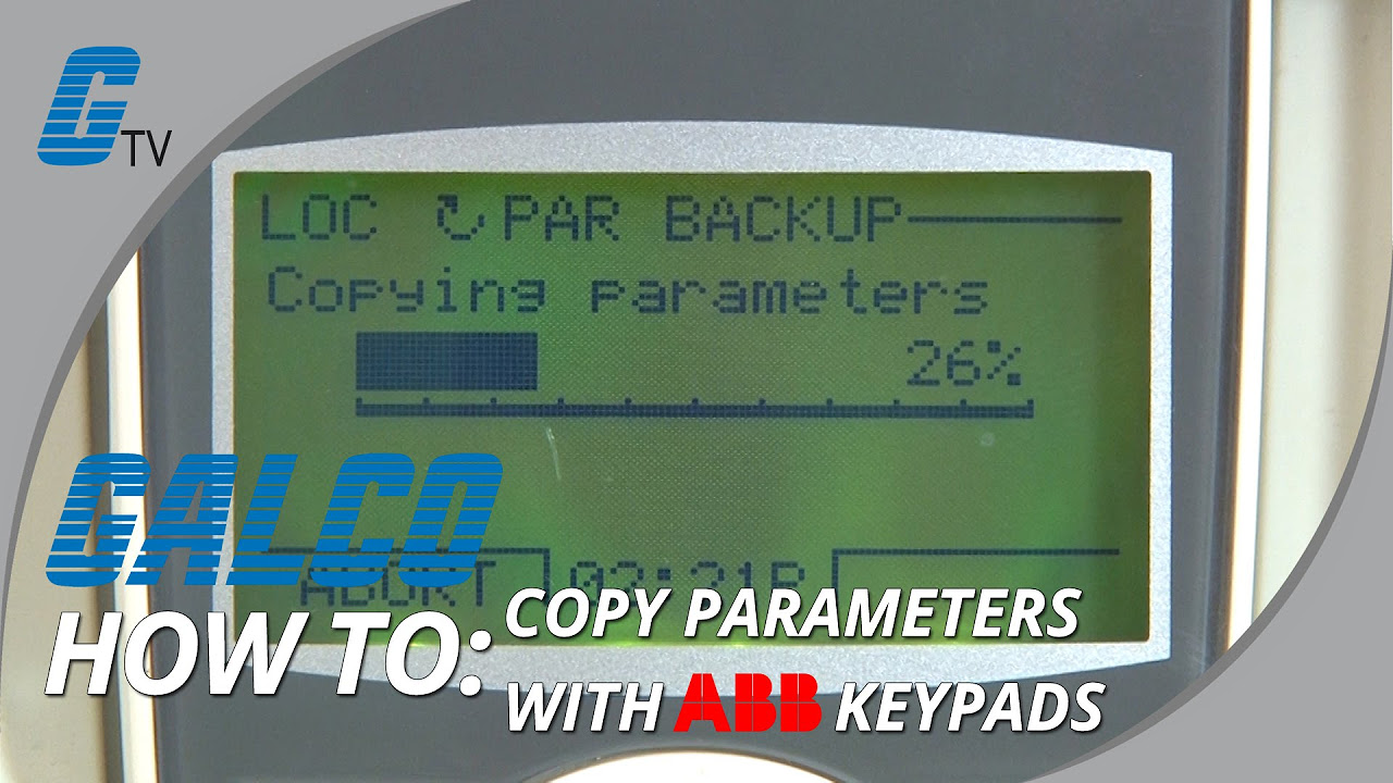 How to Copy Parameters with ABB ACS Drives from Keypad - YouTube