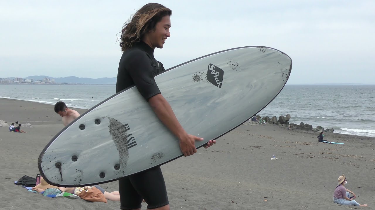 SOFTECH Flash Model 5'7 を限界サイズの湘南超小波でテスト！ - YouTube