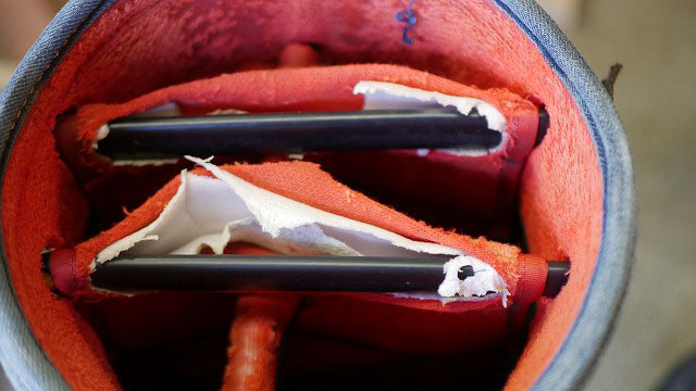 EVISU)エヴィス / キャディバッグのセパレーター生地破れを張替え修理