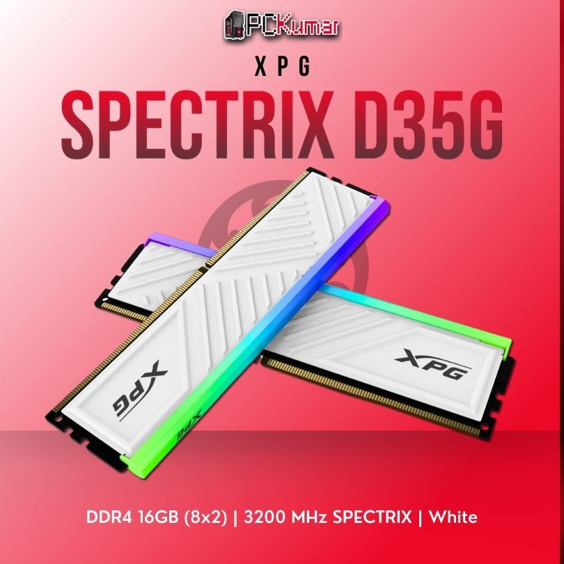 XPG DDR4 16GB (8X2) XPG 3200 MHZ SPECTRIX WHITE - PCKumar Infotech