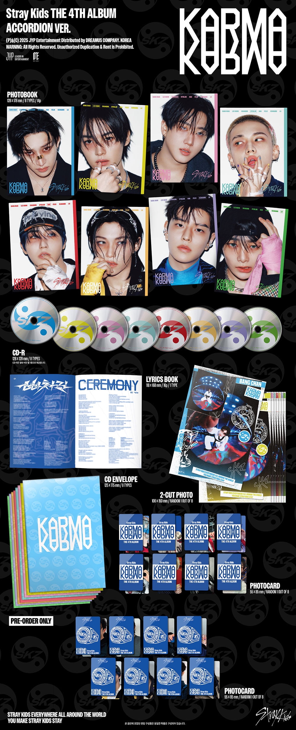 STRAY KIDS - [KARMA] 4th Album ACCORDION FELIX Version - Walmart.com