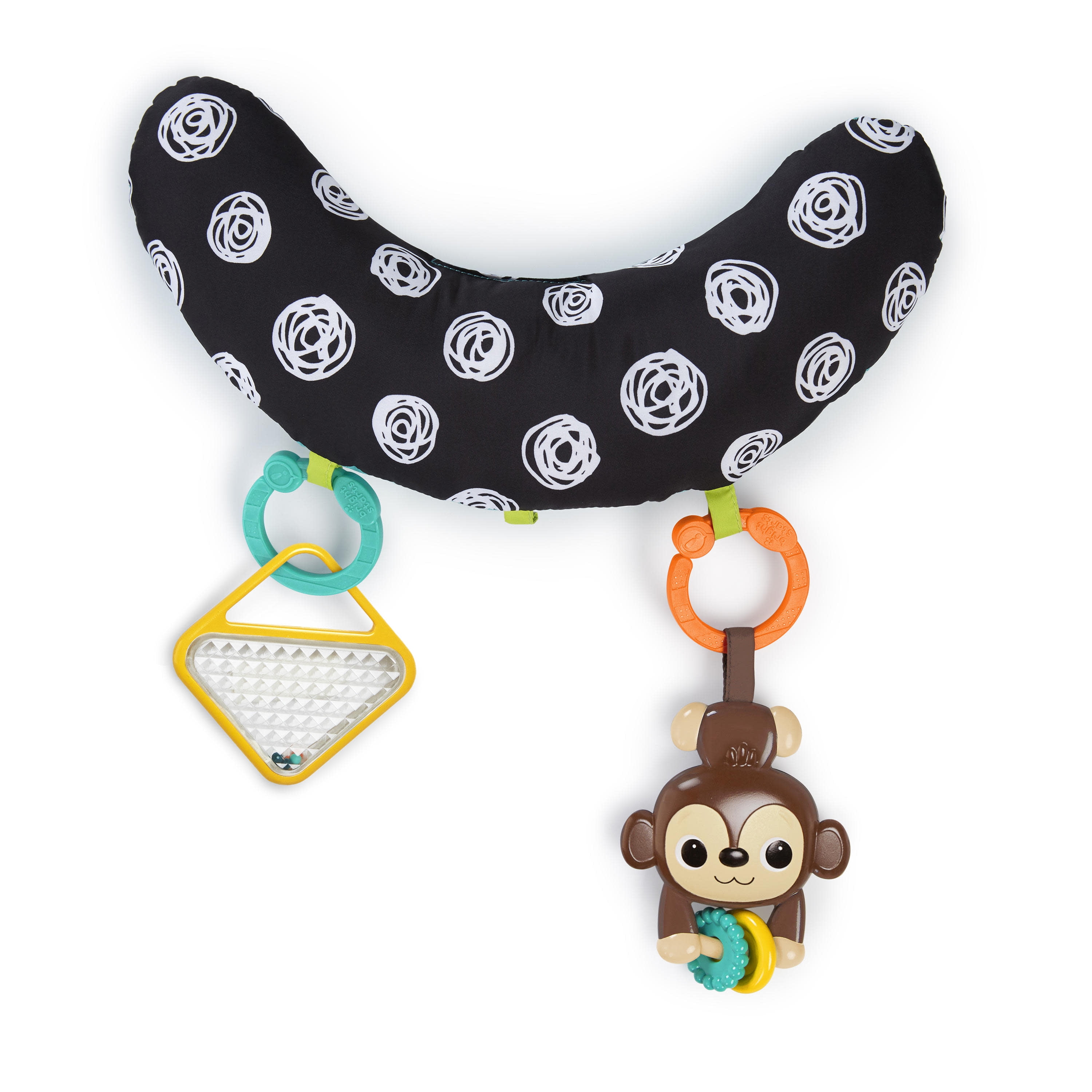 Bright Starts Tummy Time Prop Mat - Giggle Safari, Ages Newborn +