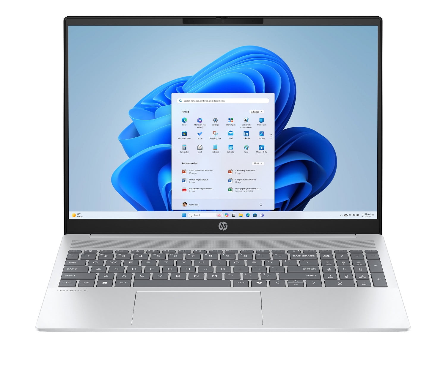 HP Omnibook 5 16 inch Windows Laptop AMD Ryzen 5-8540U AI PC 8GB