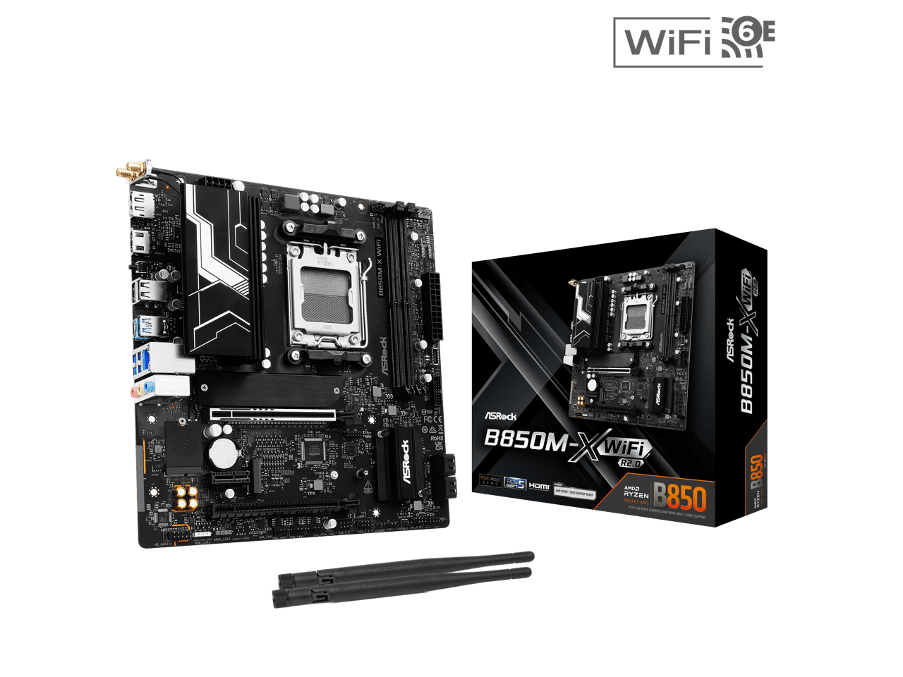 ASRock AMD WiFi Gaming Motherboard B650M-HDV/M.2 Socket AM5 Ryzen