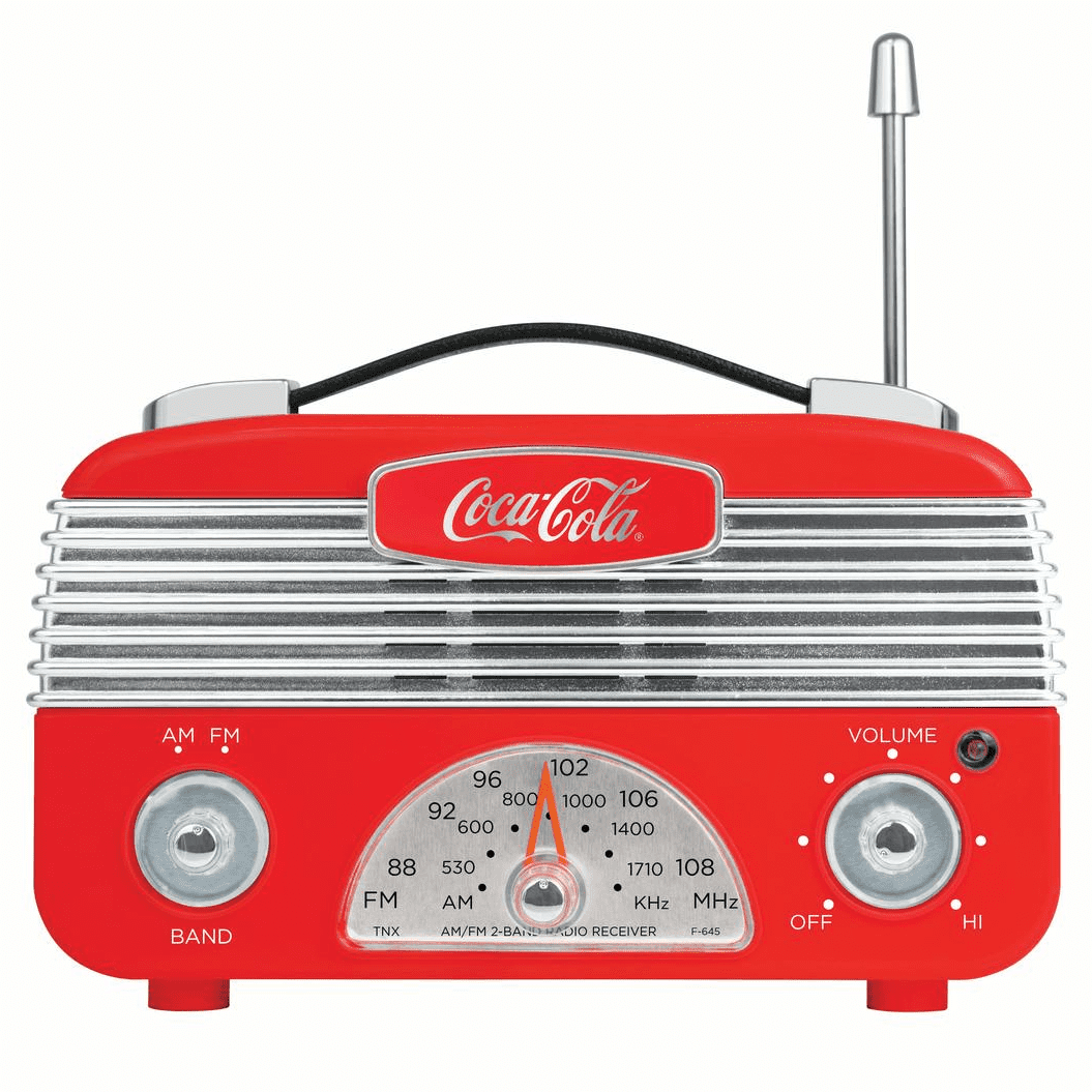 Coca-Cola Retro Desktop Vintage Style AM/FM Battery Operated Radio