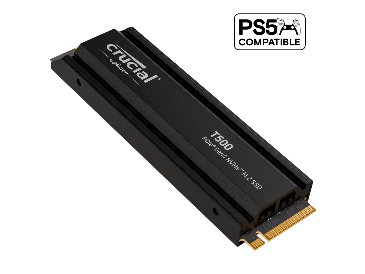 Crucial T500 1TB Gen4 NVMe M.2 Internal Gaming SSD, PS5 Compatible