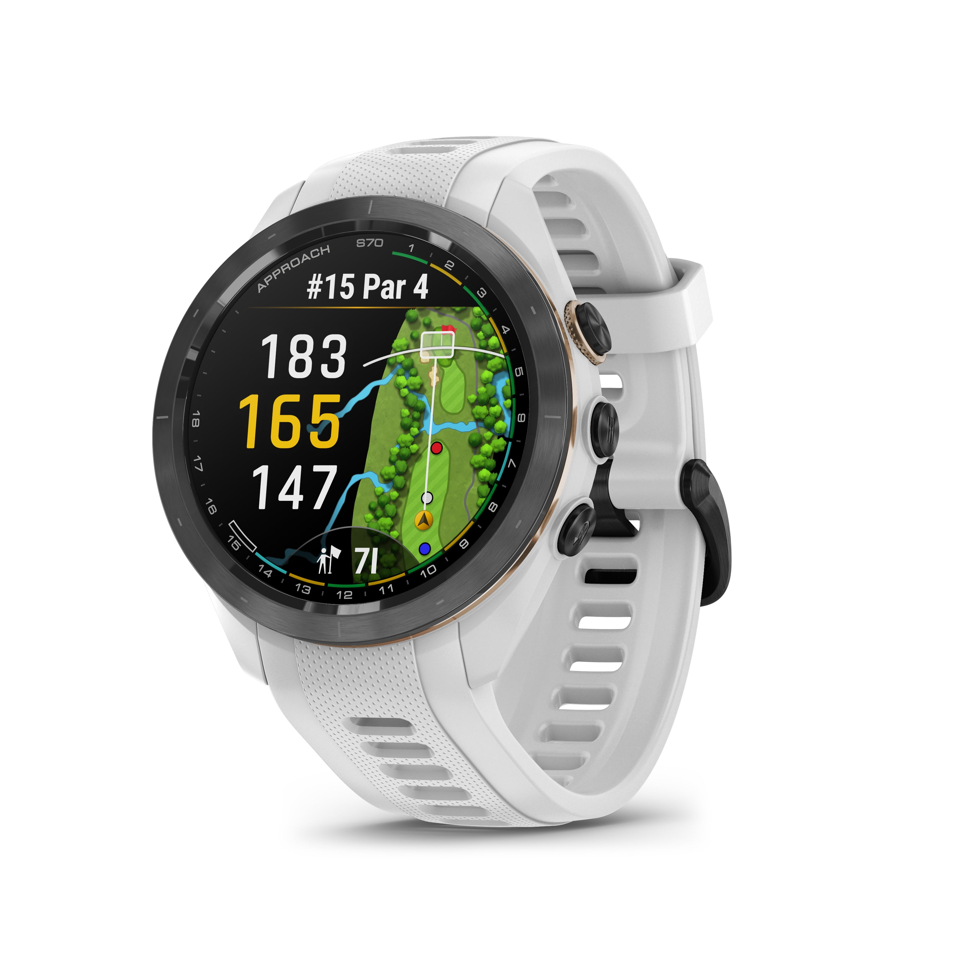 Garmin Approach S70, 42mm, Premium GPS Golf Smartwatch, White