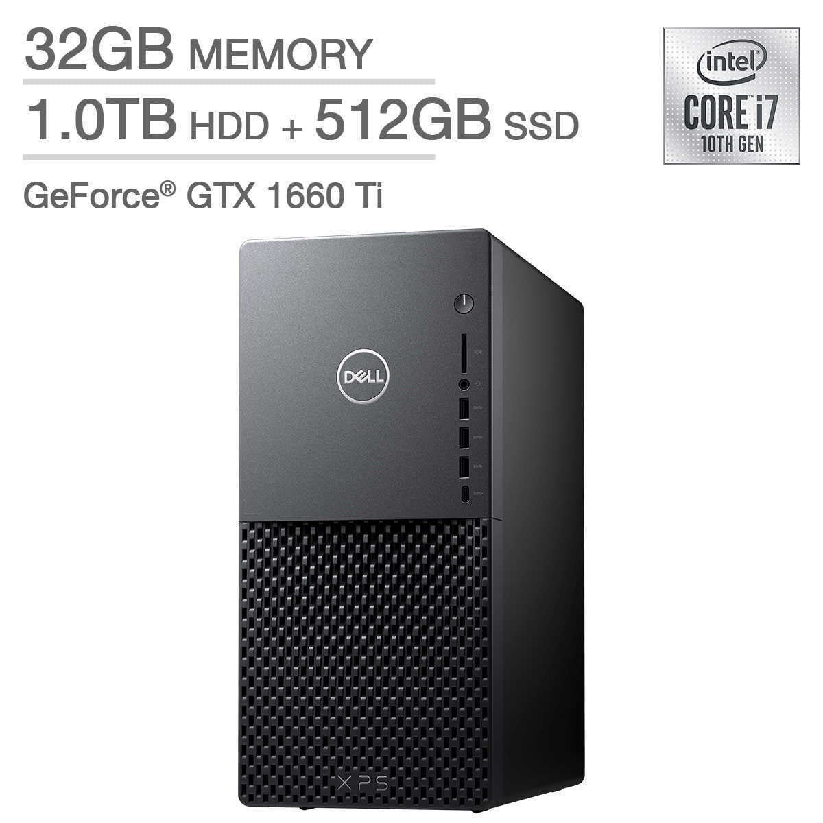 Dell XPS 8940 Tower - 10th Gen Intel Core i7-10700 - GeForce GTX